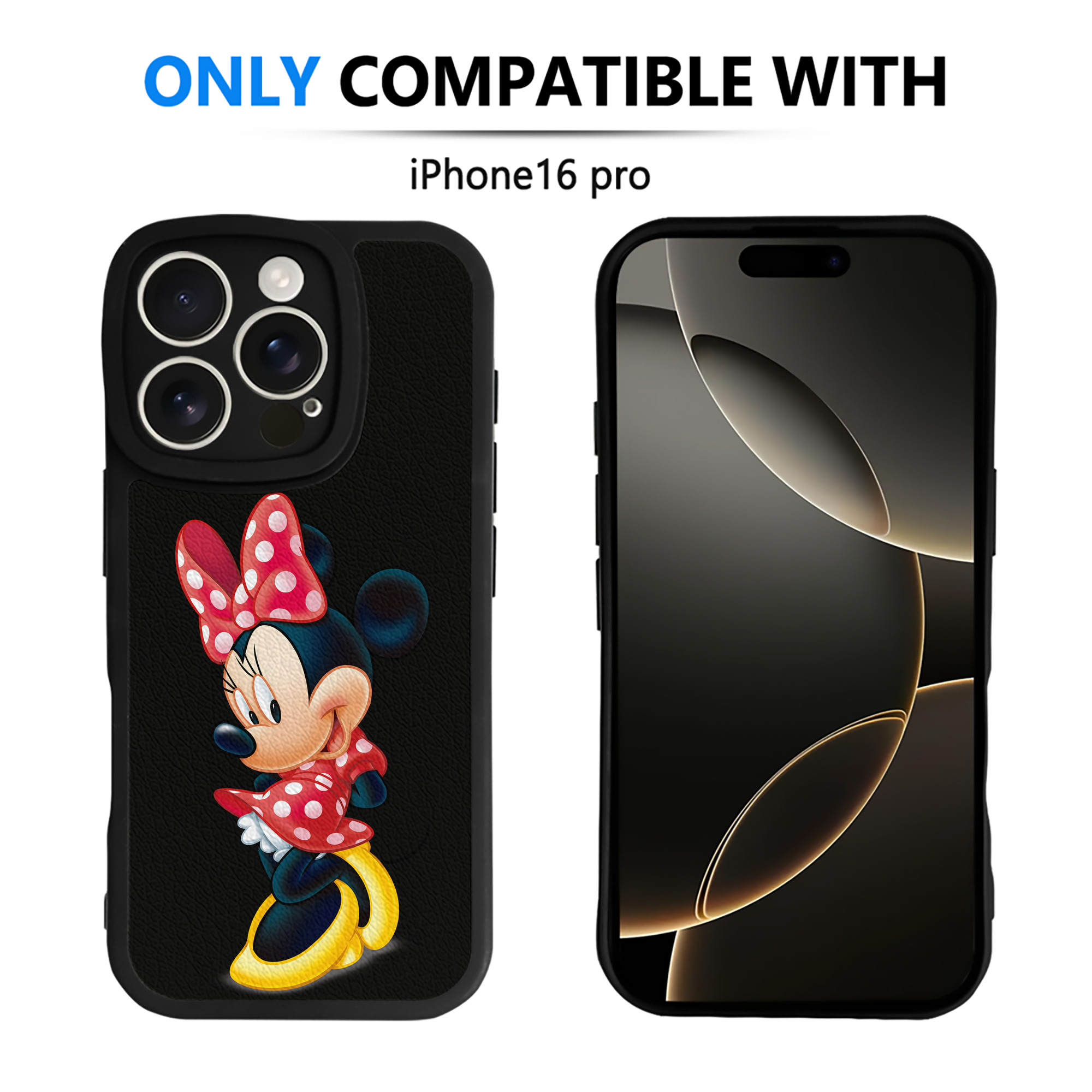 （画像用） ミッキーマウス Mickey Mouse 【iPhone 16シリーズ対応】シリコンスマホケース（レザー調） 材質：シリコン